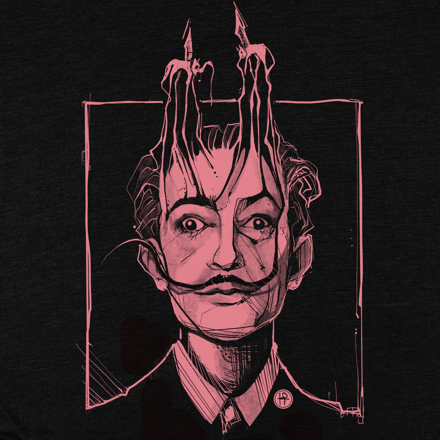 Dali's Portrait: Surreal Tribute T-Shirt