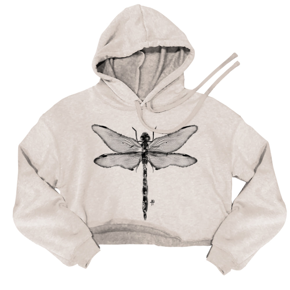Dragonfly: Whimsical Wonder Women's Crop Hoodie