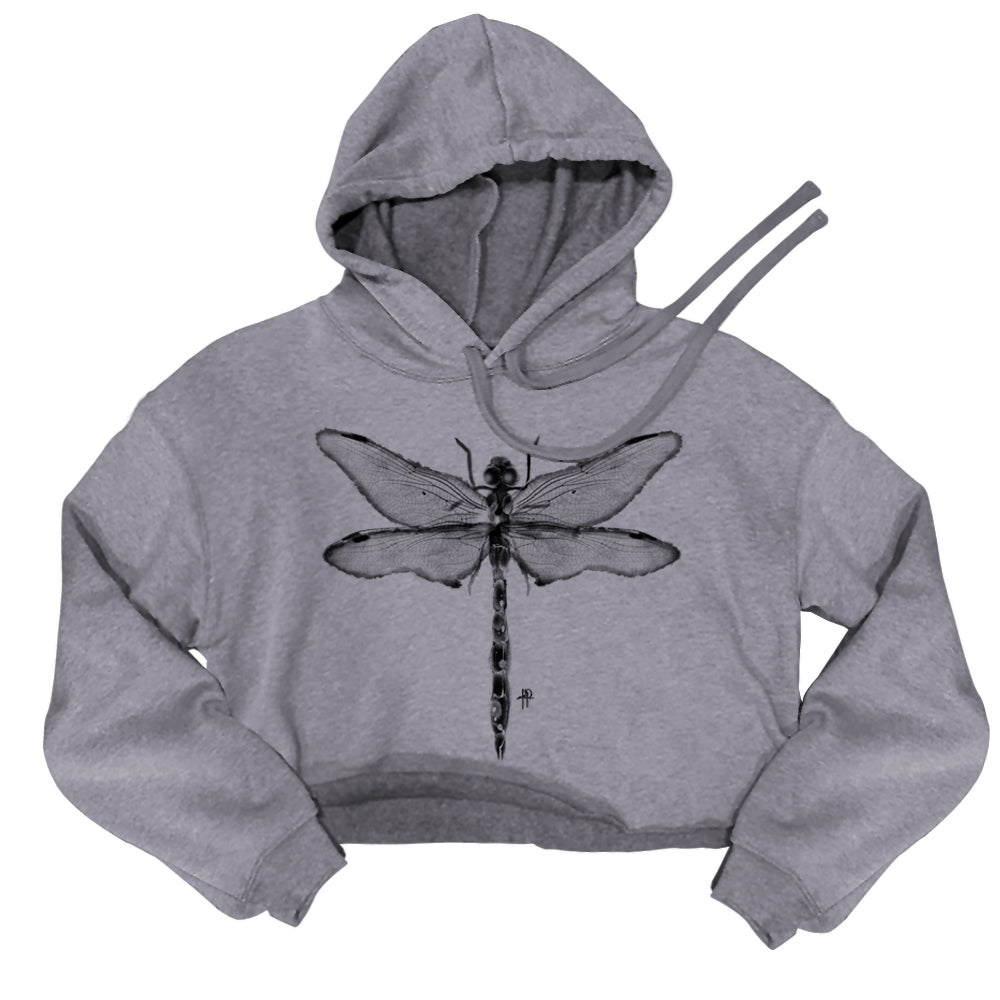 Dragonfly: Whimsical Wonder Women's Crop Hoodie