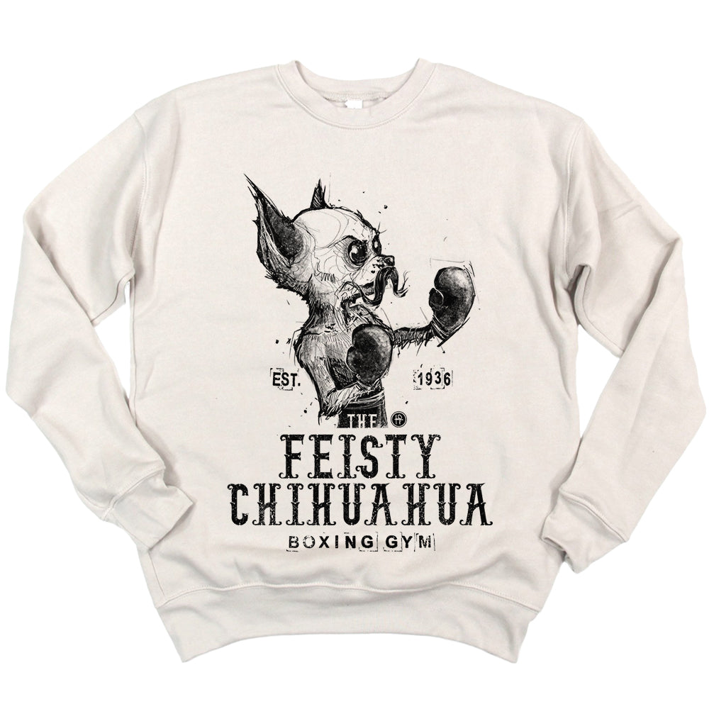 Feisty Chihuahua Boxing Gym: Punchy Pooch Attitude Sweatshirt