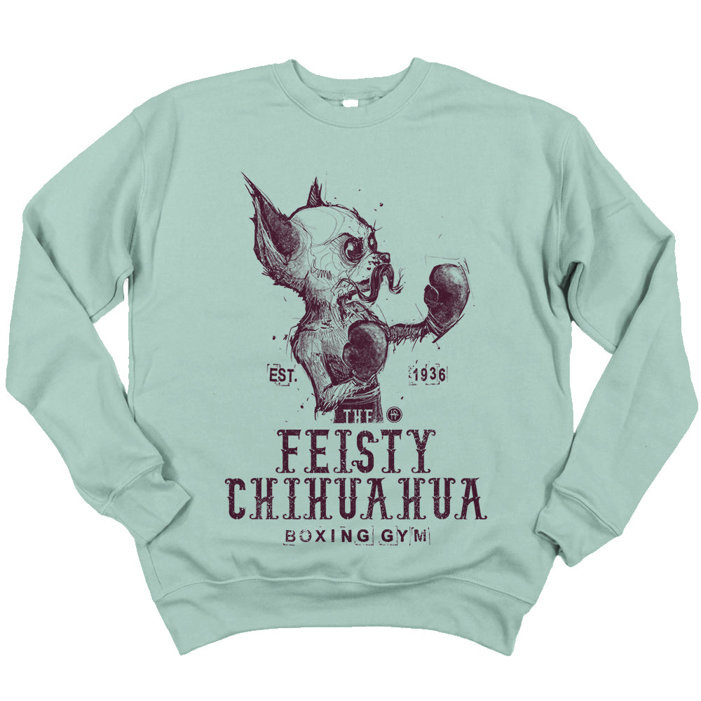 Feisty Chihuahua Boxing Gym: Punchy Pooch Attitude Sweatshirt