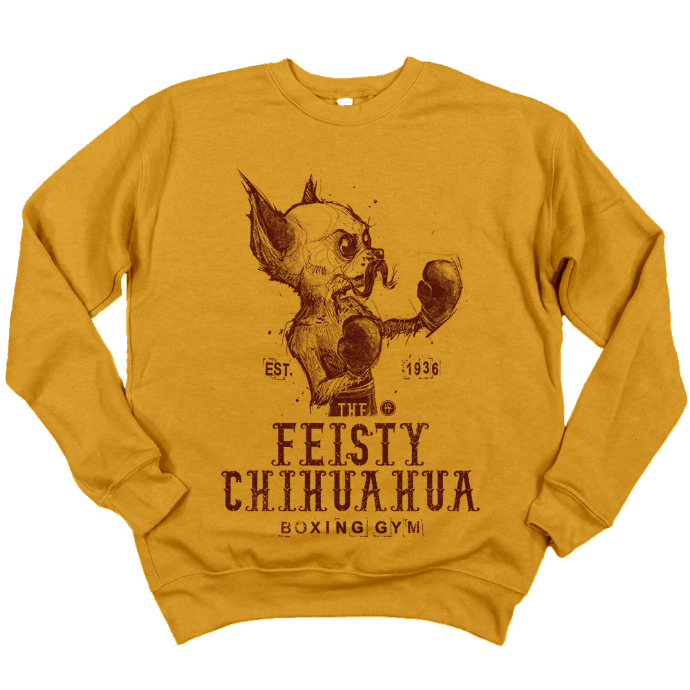 Feisty Chihuahua Boxing Gym: Punchy Pooch Attitude Sweatshirt