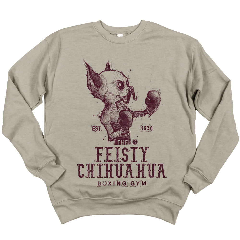 Feisty Chihuahua Boxing Gym: Punchy Pooch Attitude Sweatshirt