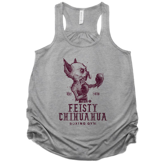 Feisty Chihuahua Boxing Gym: Punchy Pooch Attitude Tank Top