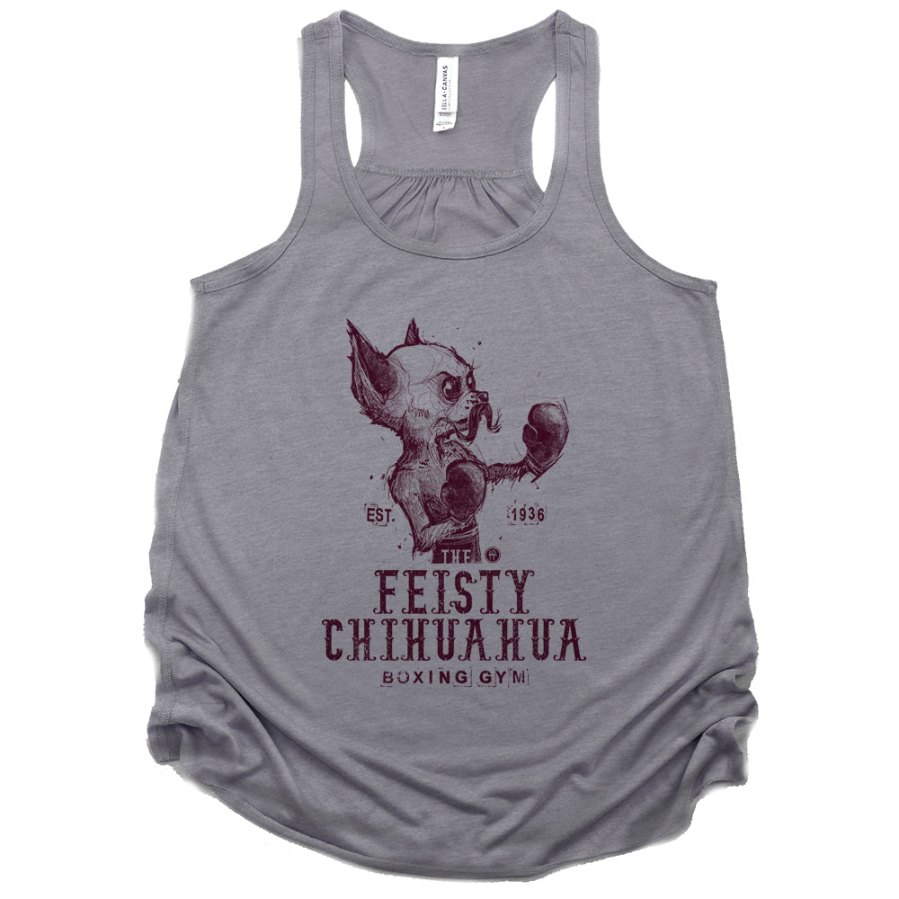 Feisty Chihuahua Boxing Gym: Punchy Pooch Attitude Tank Top