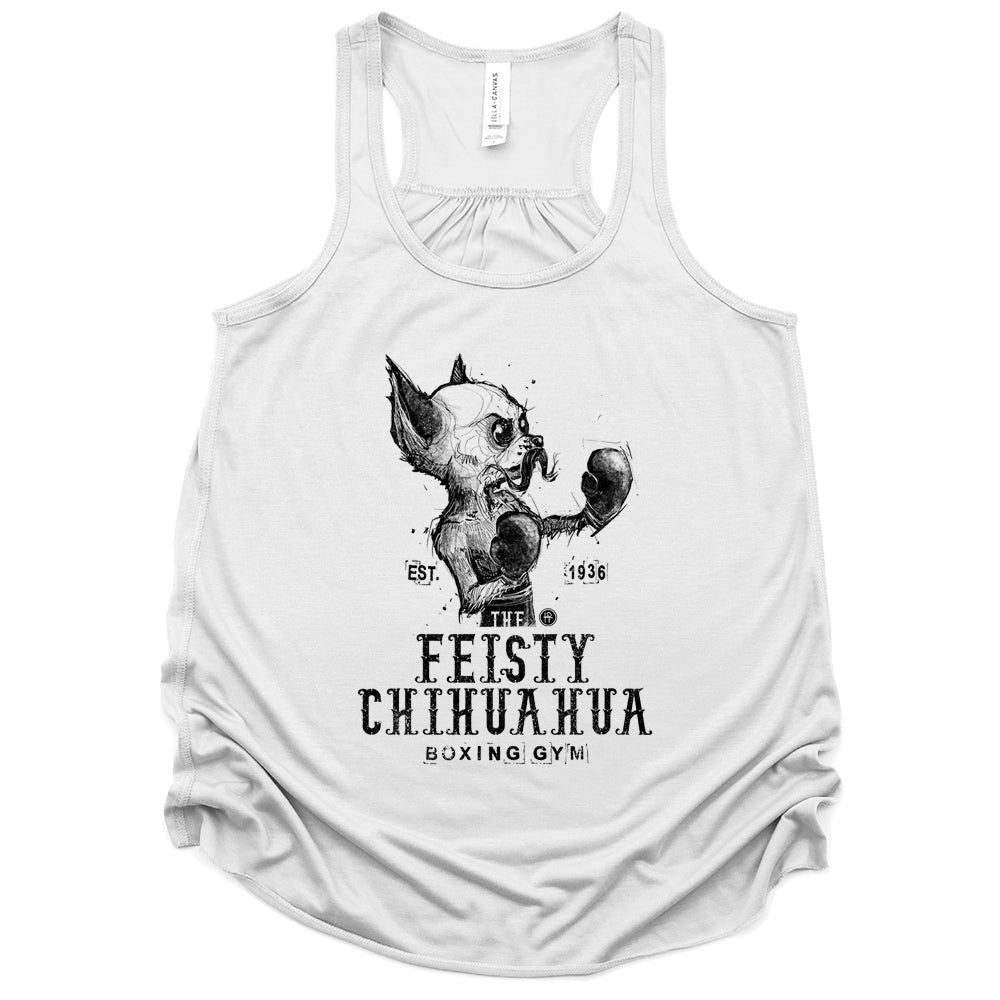 Feisty Chihuahua Boxing Gym: Punchy Pooch Attitude Tank Top