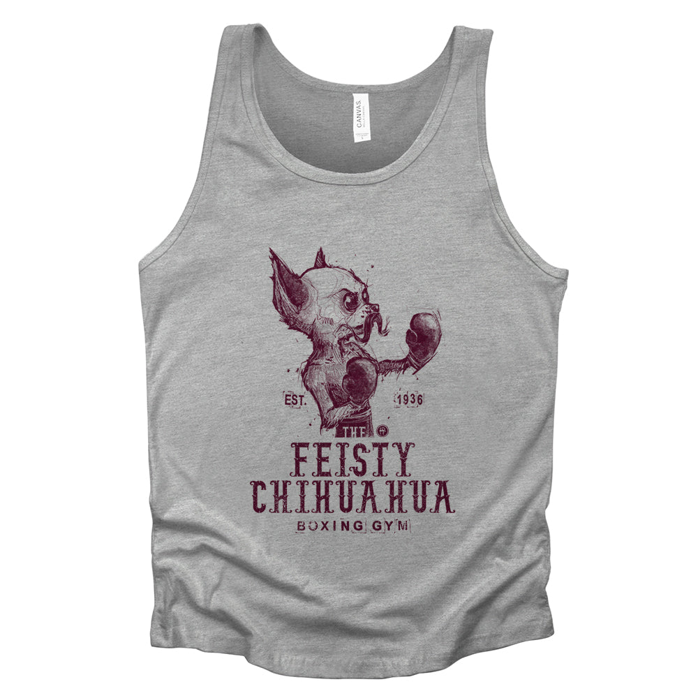 Feisty Chihuahua Boxing Gym: Punchy Pooch Attitude Tank Top