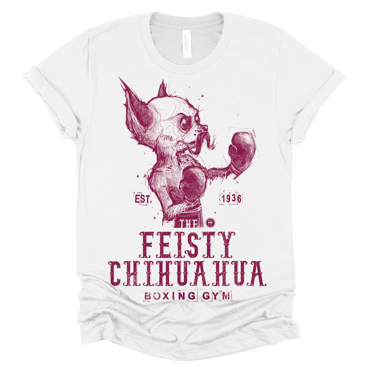 Feisty Chihuahua Boxing Gym: Punchy Pooch Attitude T-Shirt