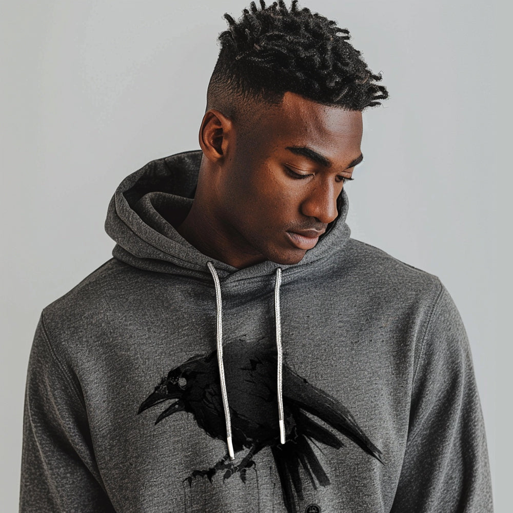 Feisty Crow: Bold and Untamed Hoodie
