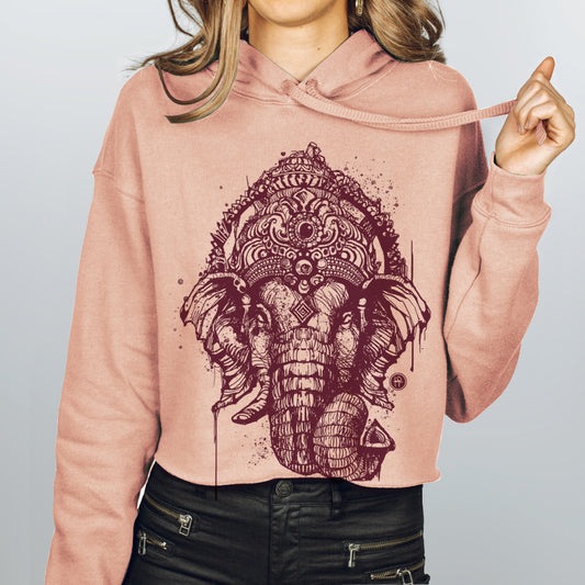 Ganesha: Remover of Obstacles Women's Crop Hoodie