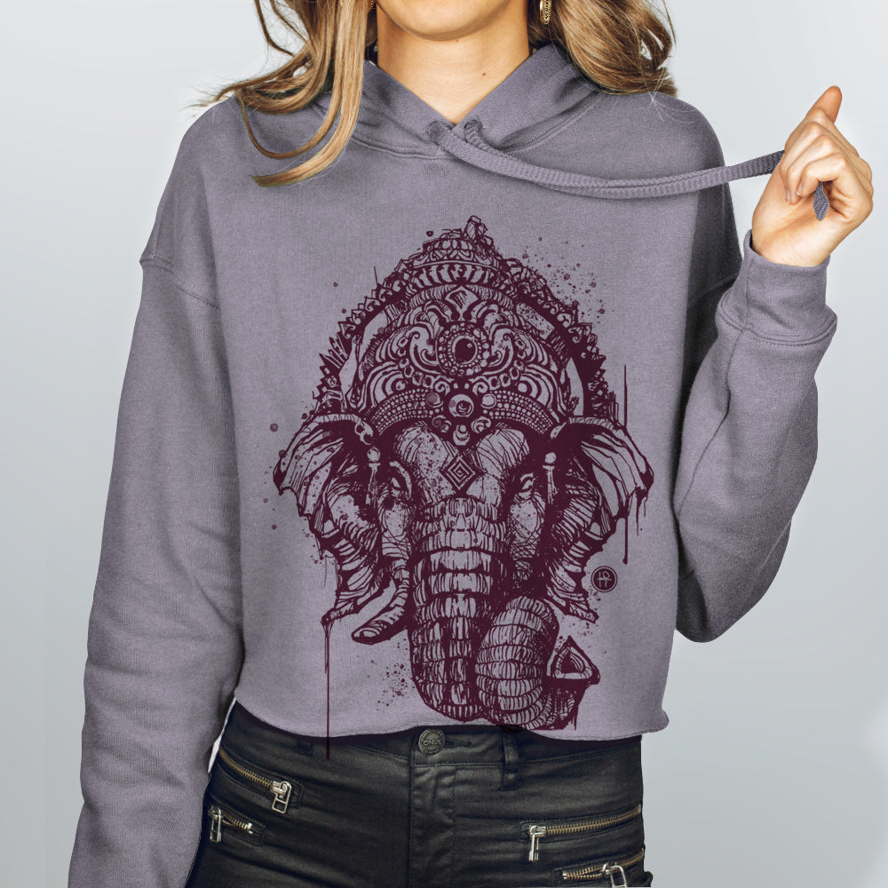Ganesha: Remover of Obstacles Women's Crop Hoodie