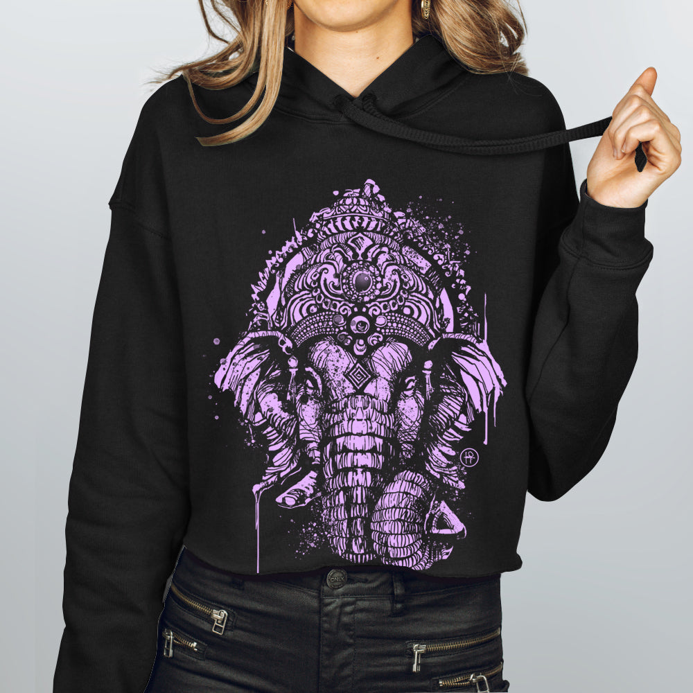 Ganesha: Remover of Obstacles Women's Crop Hoodie
