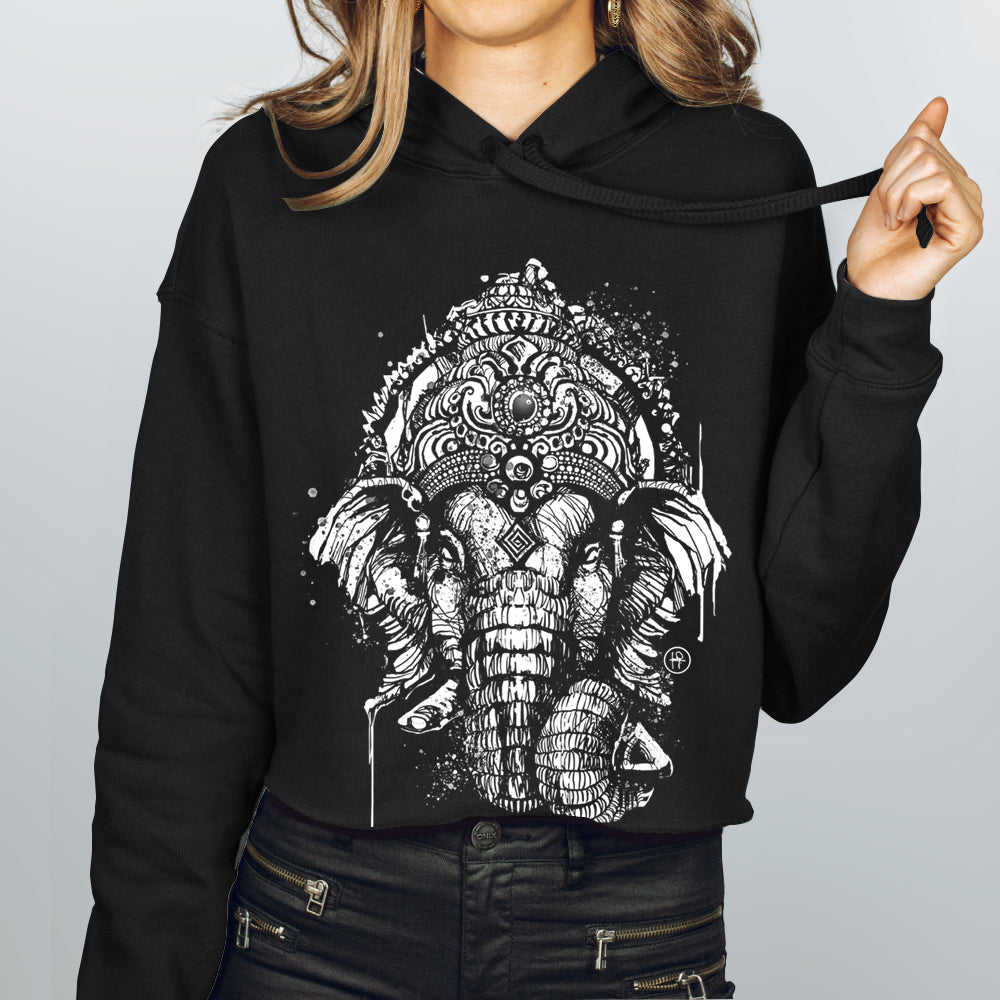 Ganesha: Remover of Obstacles Women's Crop Hoodie