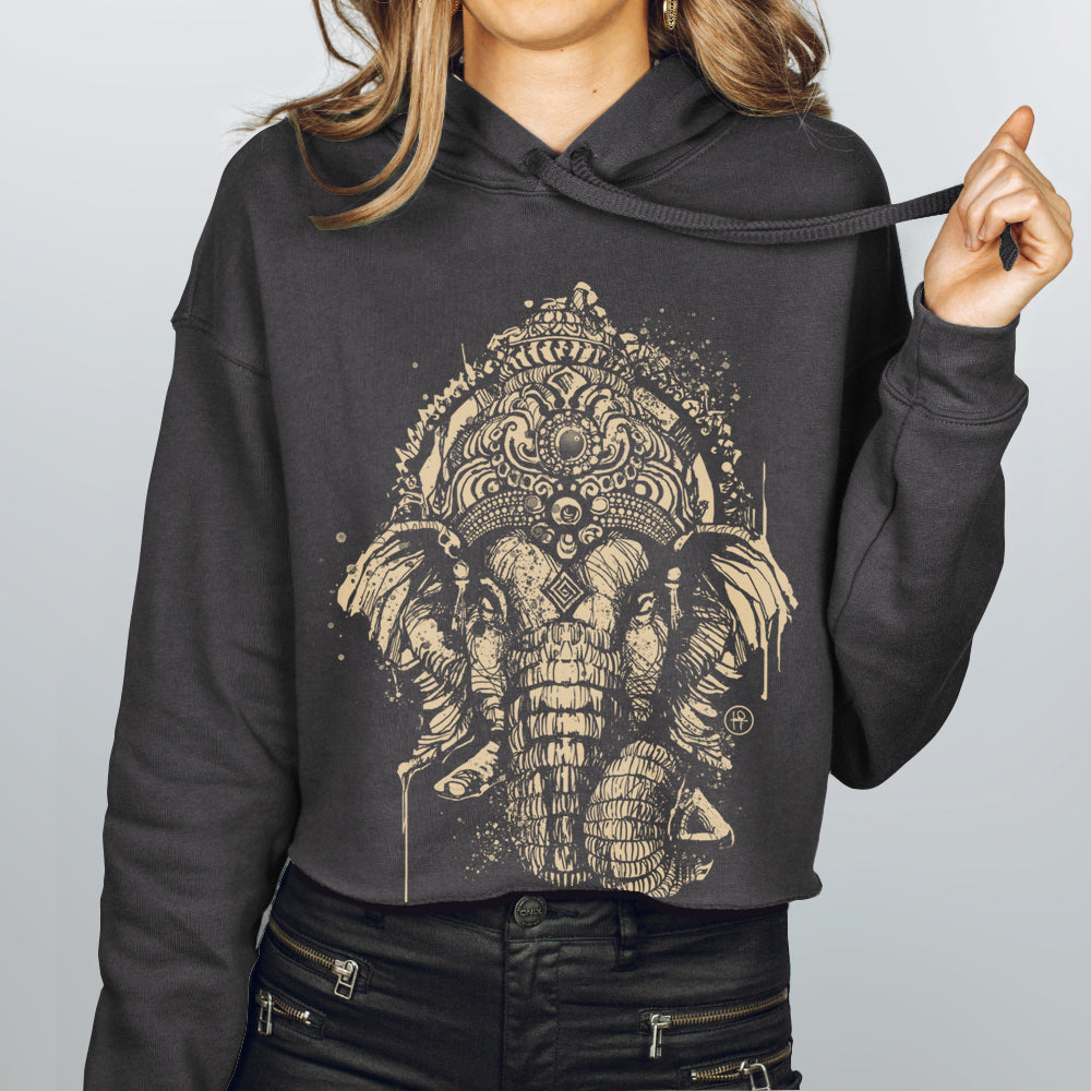 Ganesha: Remover of Obstacles Women's Crop Hoodie