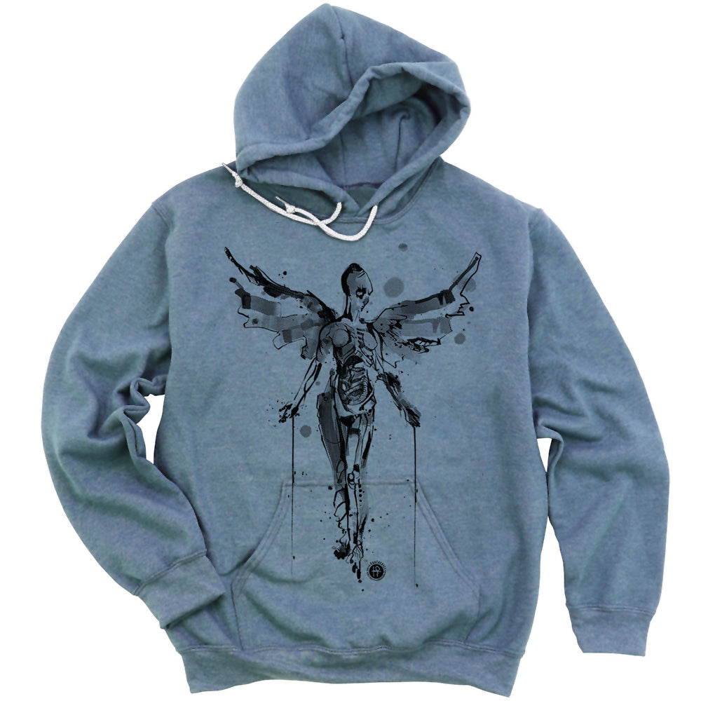In Utero Angel: A Grunge Homage Hoodie