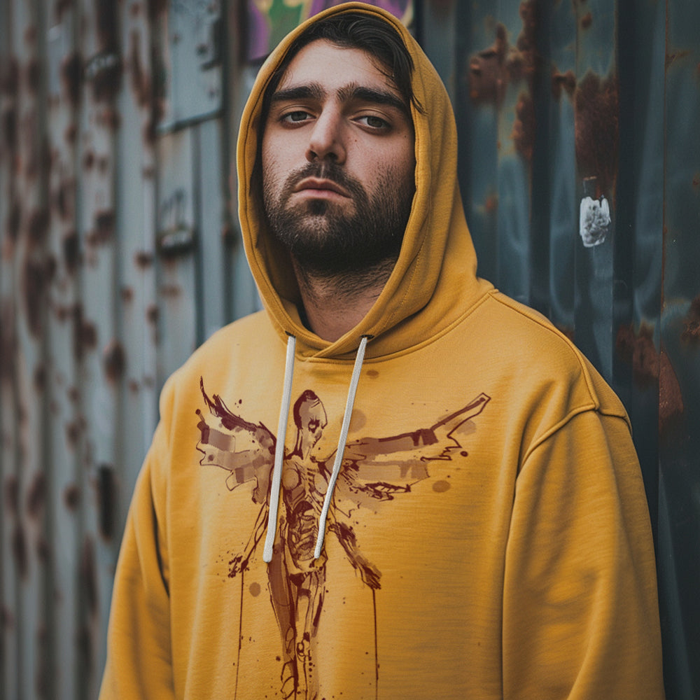 In Utero Angel: A Grunge Homage Hoodie