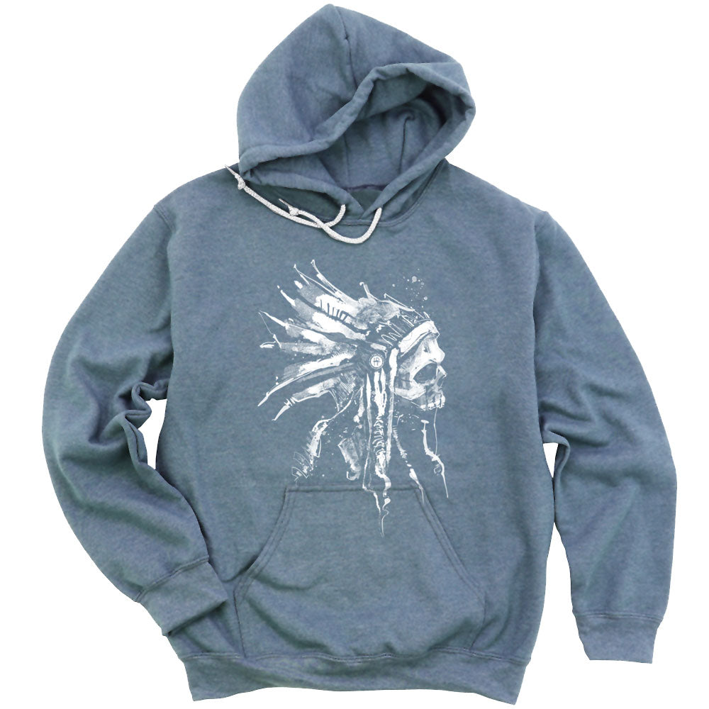Indian Chief Skull: Tribal Legacy Hoodie