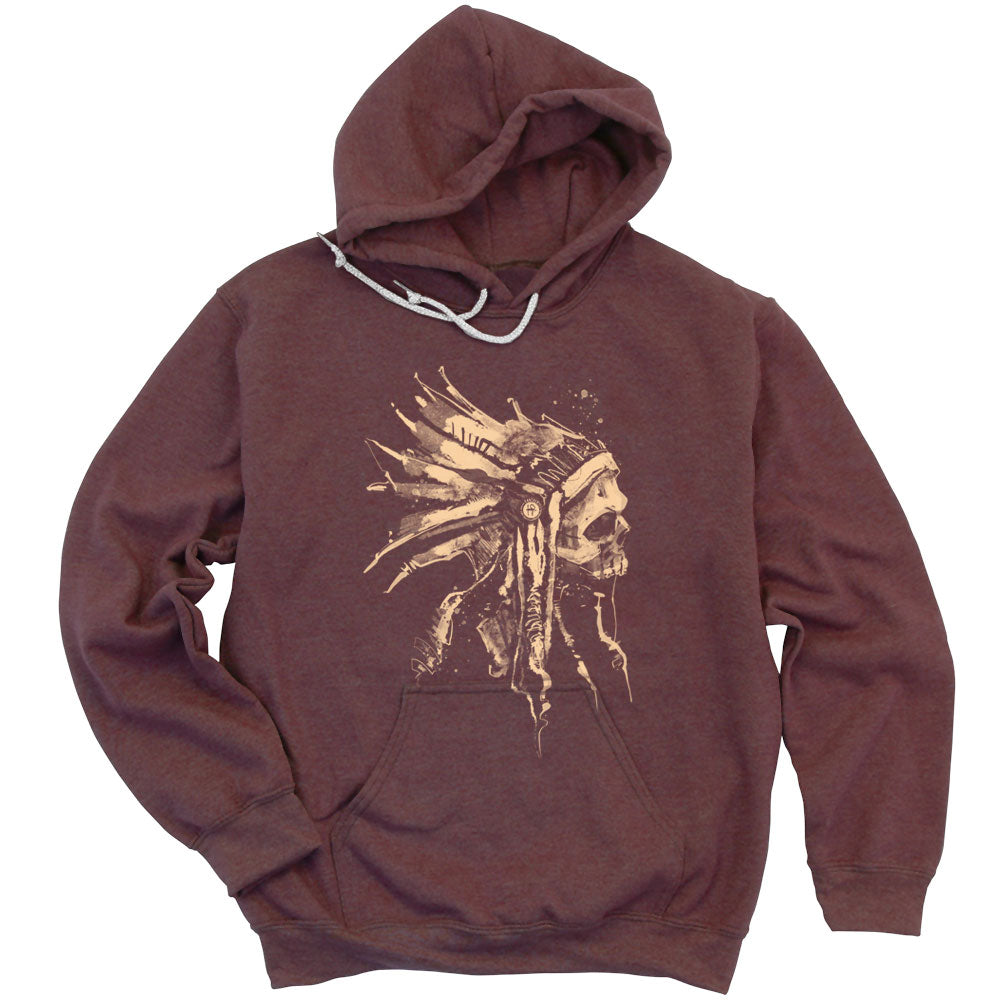 Indian Chief Skull: Tribal Legacy Hoodie