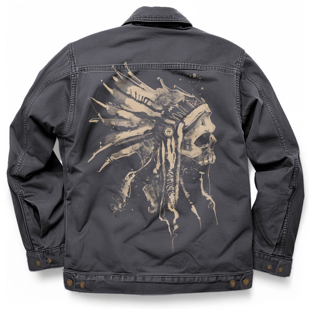 Indian Chief Skull: Tribal Legacy Maverick Jacket