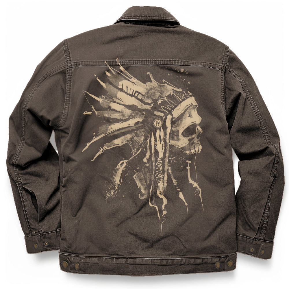 Indian Chief Skull: Tribal Legacy Maverick Jacket