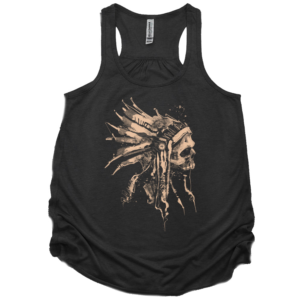 Indian Chief Skull: Tribal Legacy Tank Top