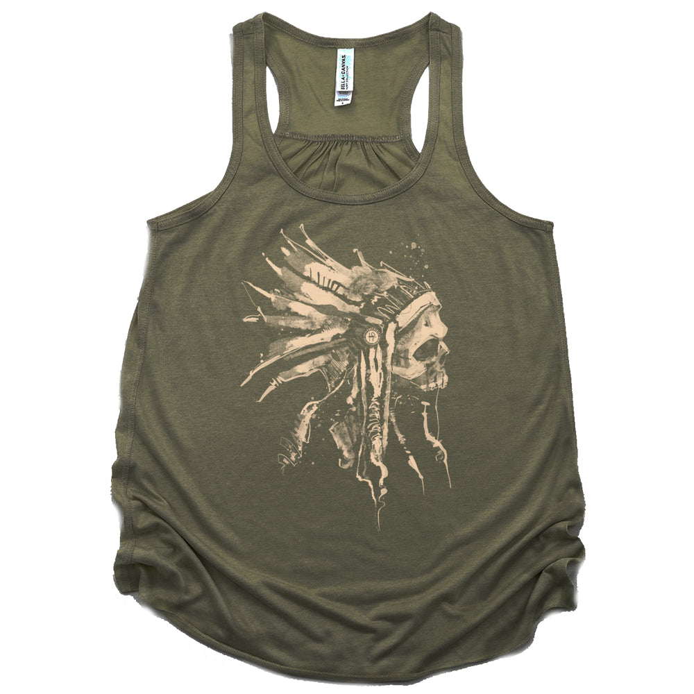 Indian Chief Skull: Tribal Legacy Tank Top