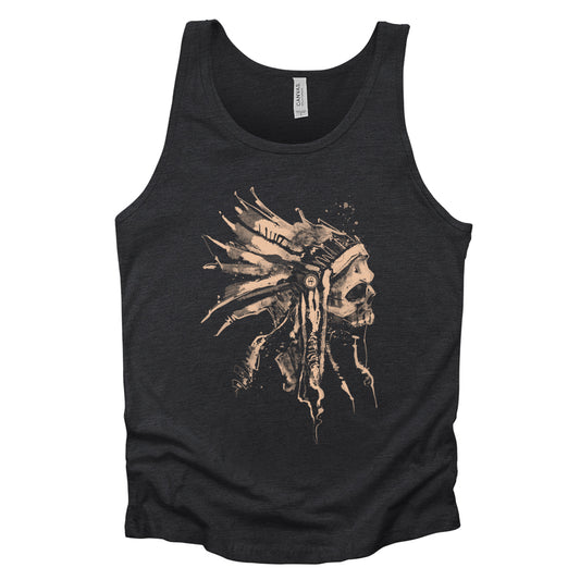 Indian Chief Skull: Tribal Legacy Tank Top