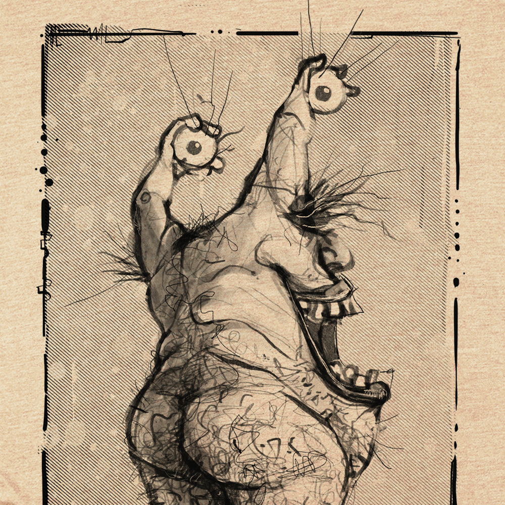 Krumm's Butt: Aaahh!!! Real Hairy T-Shirt