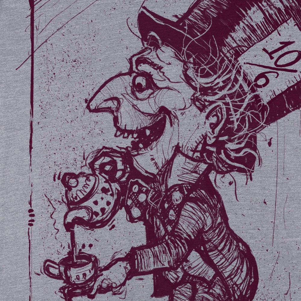 Mad Hatter Spilling Tea: A Whimsical Tribute T-Shirt