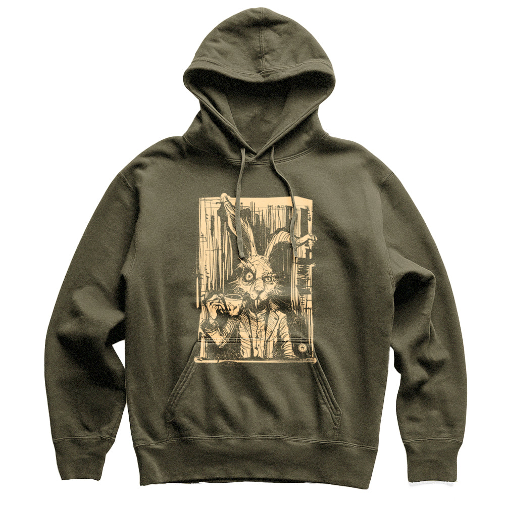 March Hare Tea Time: A Caffeinated Delight Heavyweight Hoodie