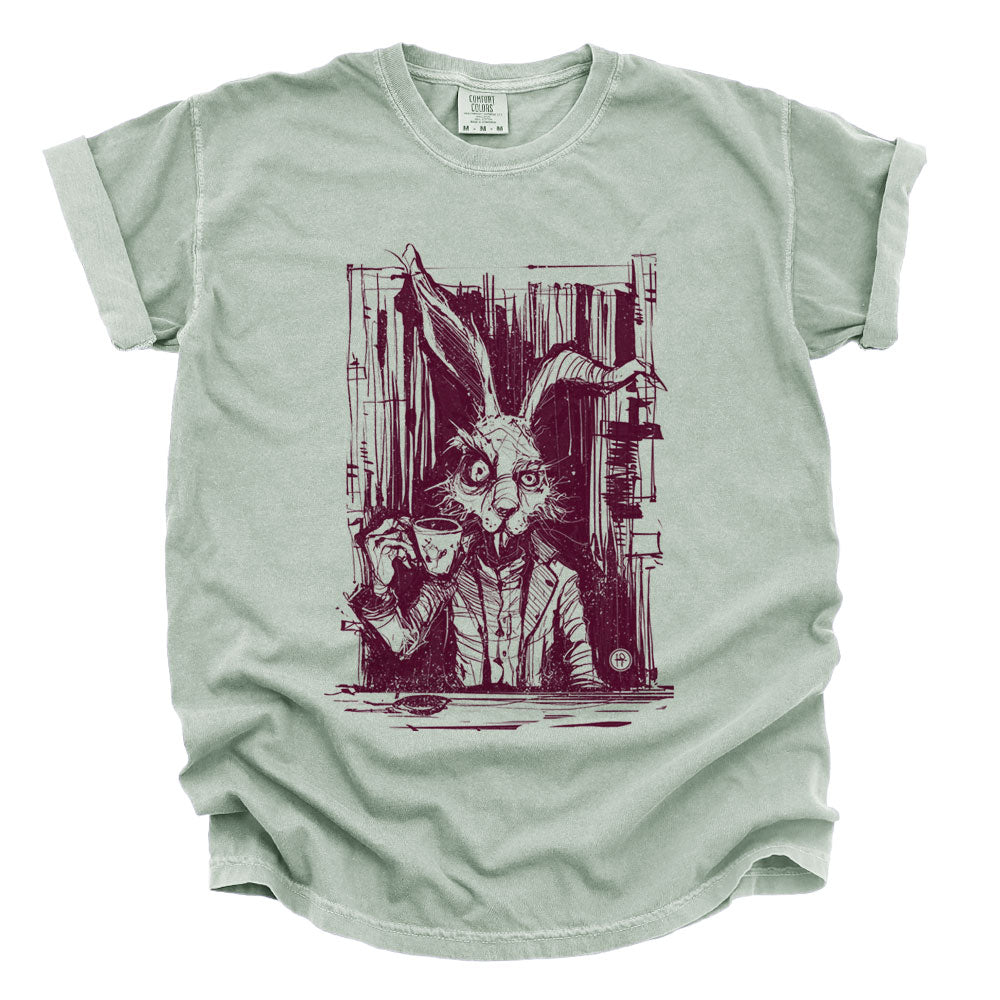 March Hare Tea Time: A Caffeinated Delight Heavyweight Tee