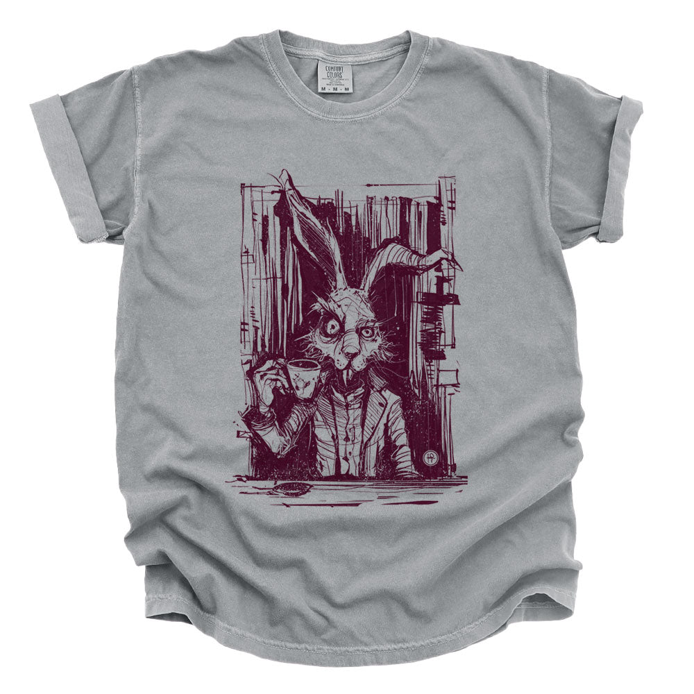 March Hare Tea Time: A Caffeinated Delight Heavyweight Tee