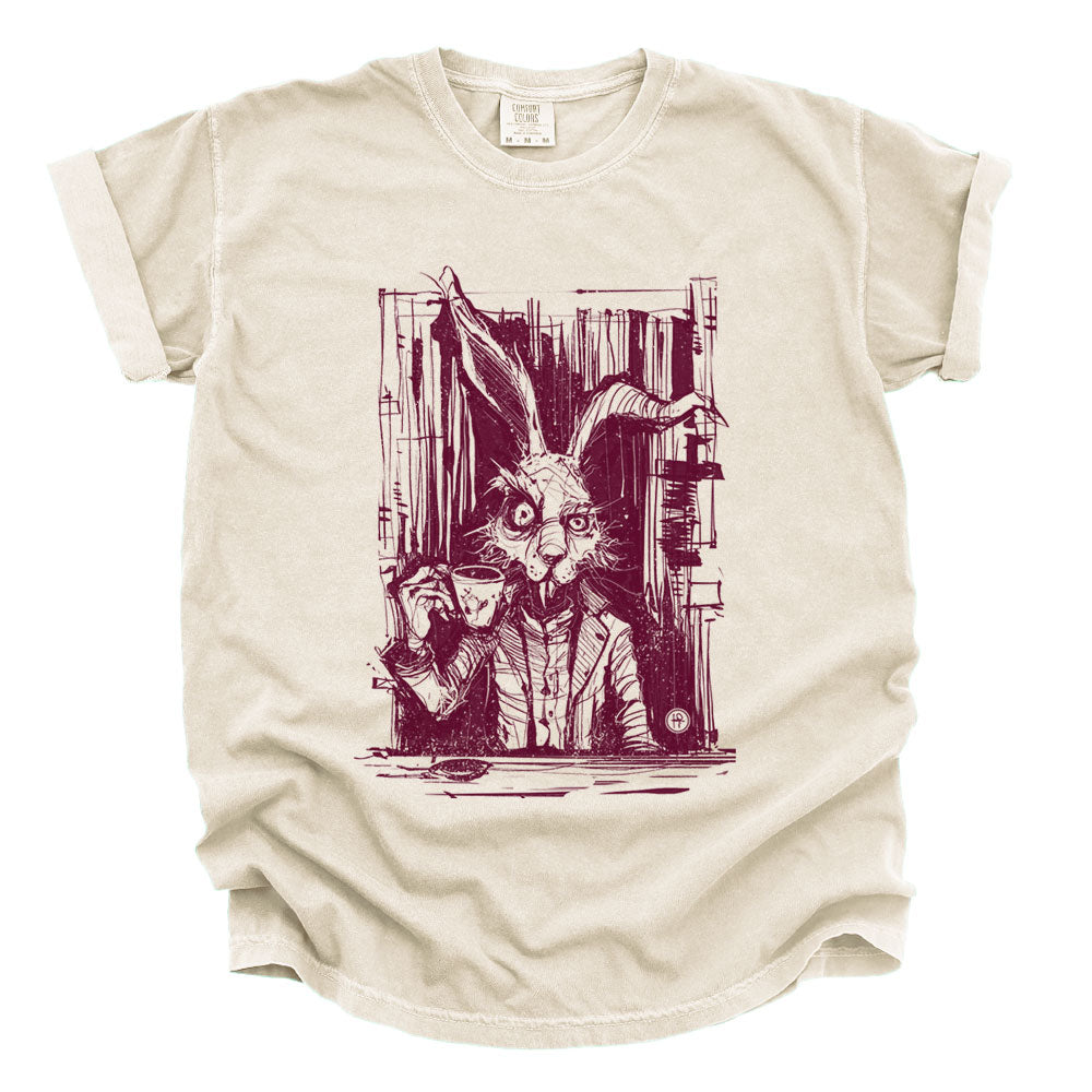 March Hare Tea Time: A Caffeinated Delight Heavyweight Tee