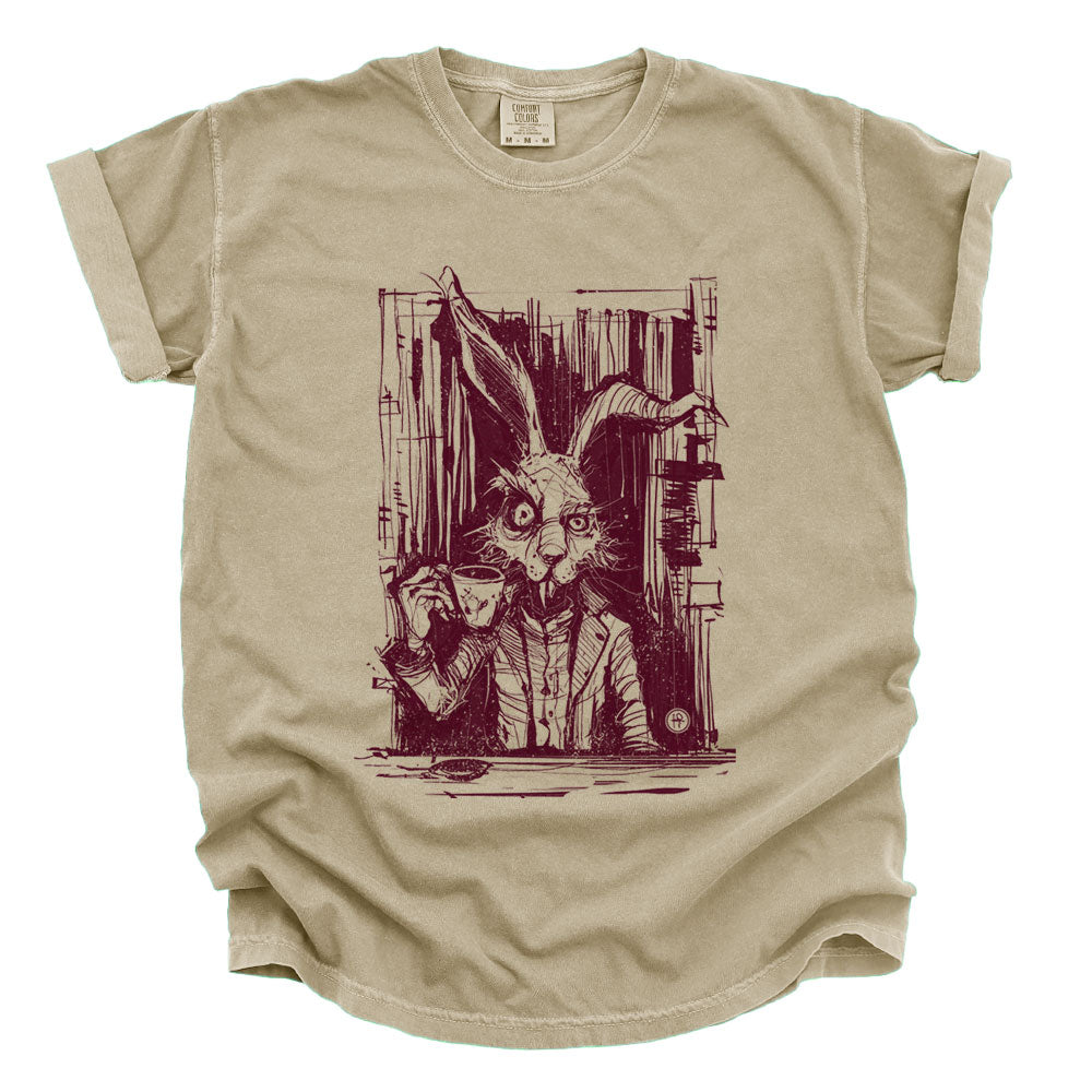 March Hare Tea Time: A Caffeinated Delight Heavyweight Tee