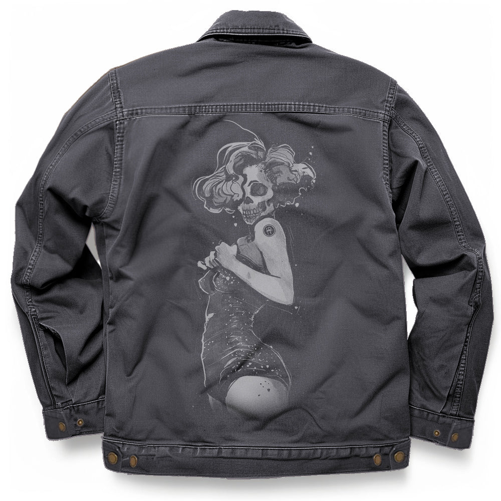 Marilyn Light Skull Pin-up: Unconventional Elegance Maverick Jacket