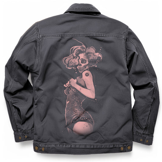 Marilyn Light Skull Pin-up: Unconventional Elegance Maverick Jacket