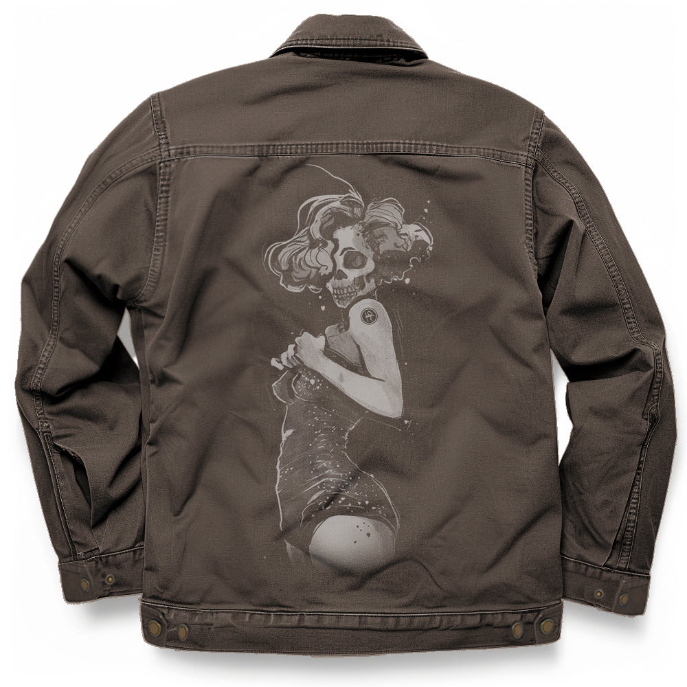 Marilyn Light Skull Pin-up: Unconventional Elegance Maverick Jacket