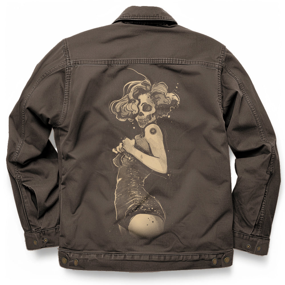 Marilyn Light Skull Pin-up: Unconventional Elegance Maverick Jacket