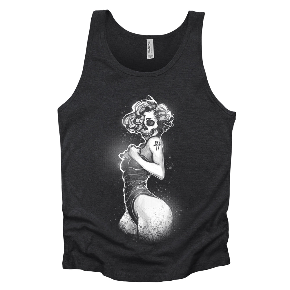 Marilyn Skull Pin-up: Unconventional Elegance Tank Top
