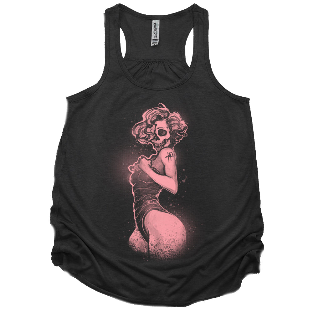 Marilyn Skull Pin-up: Unconventional Elegance Tank Top