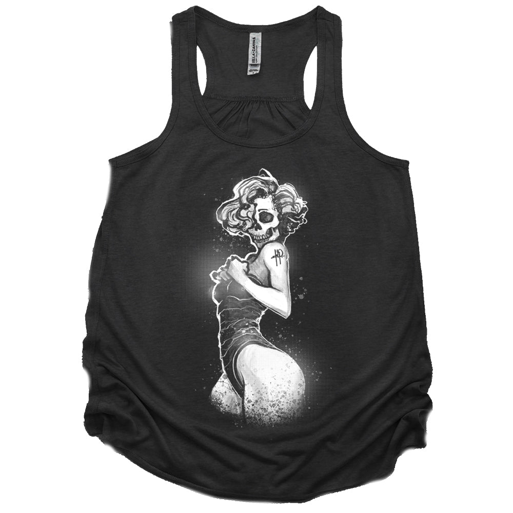 Marilyn Skull Pin-up: Unconventional Elegance Tank Top