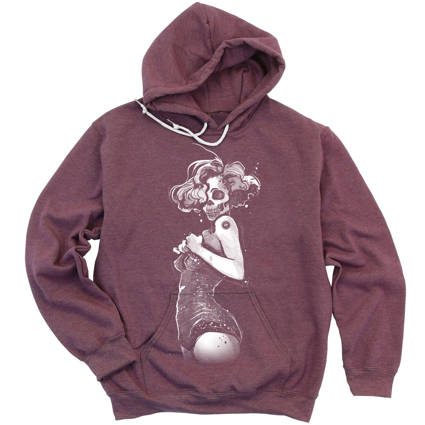 Marilyn Light Skull Pin-up: Unconventional Elegance Hoodie