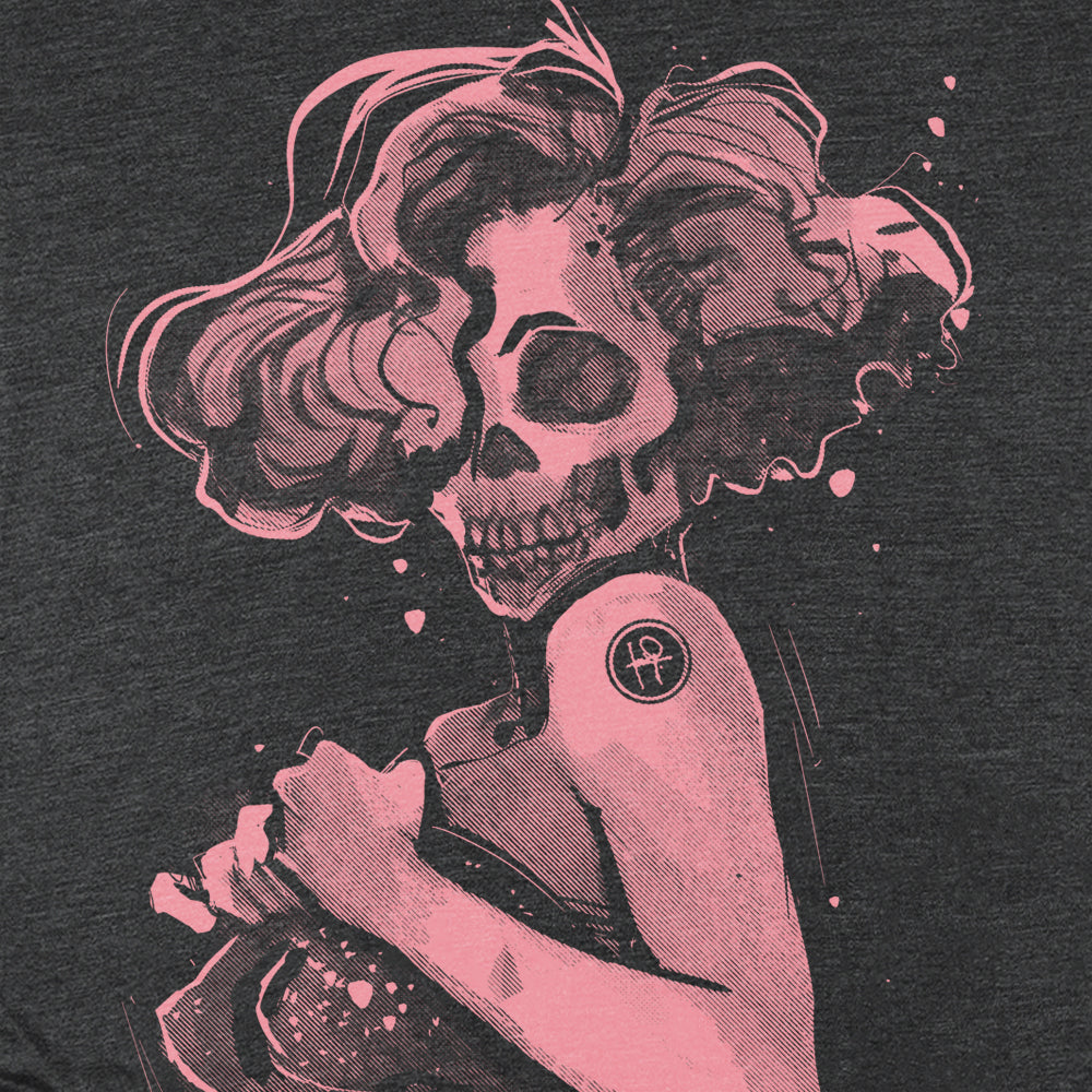 Marilyn Light Skull Pin-up: Unconventional Elegance T-shirt