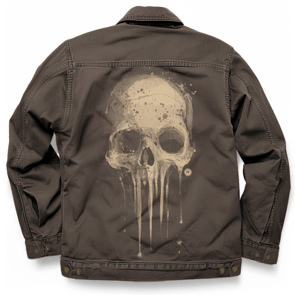 Melting Skull: Dripping Horror Maverick Jacket