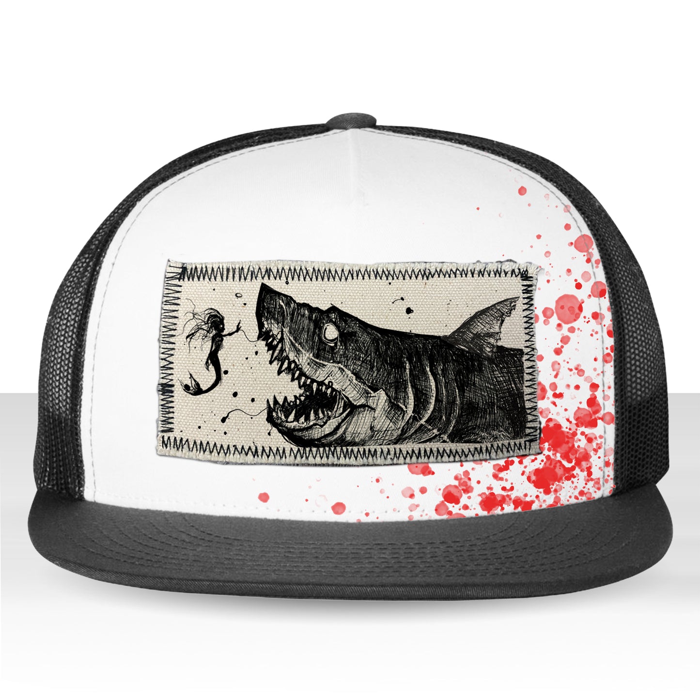 Mermaid & the Shark: Friends and Foes of the Sea Trucker Vintage