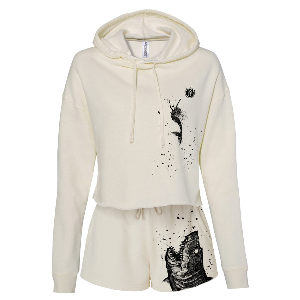 Mermaid & the Shark Crop Hoodie Outfit