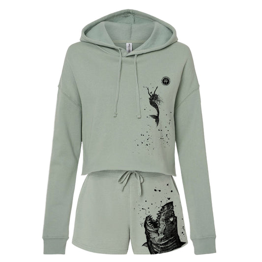 Mermaid & the Shark Crop Hoodie Outfit