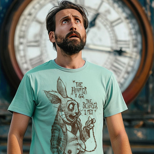 White Rabbit Quote: Timeless Paranoia T-Shirt