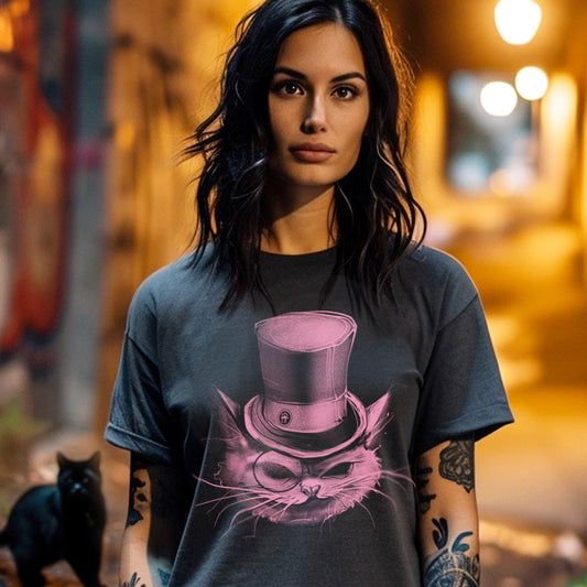 Villain Kitty: Sinister Silent Movie Tribute T-Shirt