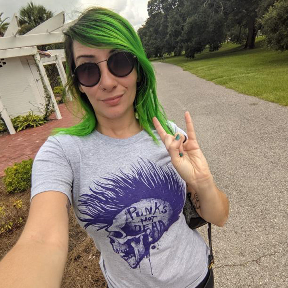 Punk's Not Dead: Skull & Mohawk Rebellion T-Shirt